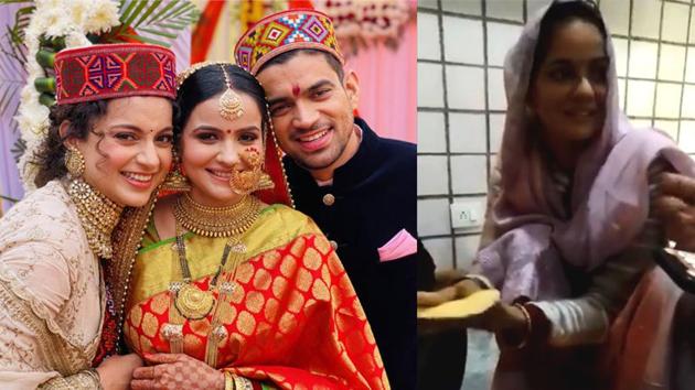Kangana Ranaut sheds tears of happiness as sister-in-law makes makki ki ...