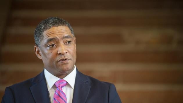 U.S. Rep. Cedric Richmond, D-La., speaks at the New Orleans Lakefront Airport, Tuesday, Nov. 17, 2020, in New Orleans, La., where he announced he's leaving Congress to work as an adviser to President-elect Joe Biden. (Chris Granger/The Times-Picayune/The New Orleans Advocate via AP) (AP) U.S. Rep. Cedric Richmond, D-La., speaks at the New Orleans Lakefront Airport, Tuesday, Nov. 17, 2020, in New Orleans, La., where he announced he's leaving Congress to work as an adviser to President-elect Joe Biden. (Chris Granger/The Times-Picayune/The New Orleans Advocate via AP) (AP)