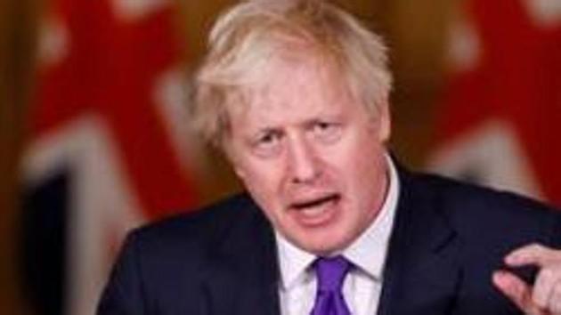“Have yourselves a merry little Christmas,” Britain's Prime Minister Boris Johnson said at a press conference. “And I’m afraid this year I do mean little.” (REUTERS) “Have yourselves a merry little Christmas,” Britain's Prime Minister Boris Johnson said at a press conference. “And I’m afraid this year I do mean little.” (REUTERS)