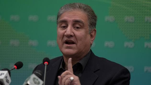 Pakistan foreign minister Shah Mahmood Qureshi briefs?reporters in Islamabad on December 15, 2020 prior to his trip to the UAE.(AFP/ FILE)