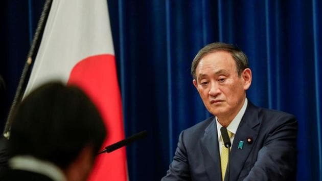 Japanese Prime Minister Yoshihide Suga looks on during a news conference in Tokyo, Japan.(Reuters/ File photo)