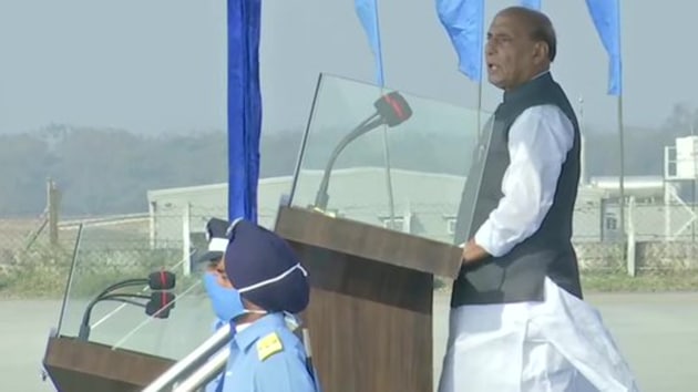 The defence minister was addressing the newly-graduated cadets of Indian Air Force after attending the combined graduation parade at the Airforce Academy in Dundigal during his two-day visit to Telangana. (ANI) The defence minister was addressing the newly-graduated cadets of Indian Air Force after attending the combined graduation parade at the Airforce Academy in Dundigal during his two-day visit to Telangana. (ANI)
