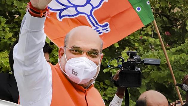 Union home minister Amit Shah reached in Kolkata on Saturday for a 2-day visit (PTI photo) Union home minister Amit Shah reached in Kolkata on Saturday for a 2-day visit (PTI photo)