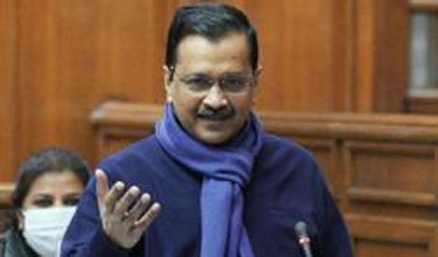 Delhi chief minister Arvind Kejriwal at a special session of the Delhi assembly on Thursday. (HT FILE PHOTO) Delhi chief minister Arvind Kejriwal at a special session of the Delhi assembly on Thursday. (HT FILE PHOTO)