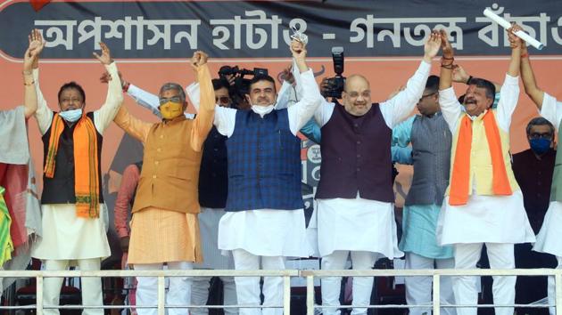 BJP had stunned the Trinamool Congress in 2019 Lok Sabha polls as it wrested 18 parliamentary constituencies in the state, coming up with its best-ever performance in the state with 42 lower house constituencies.(ANI)