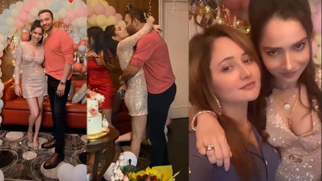 Telugu Actor Reshmi Sex Video - Ankita Lokhande kisses boyfriend Vicky Jain at birthday bash, grooves to  Garmi with BFF Rashami Desai. See inside pics, video - Hindustan Times