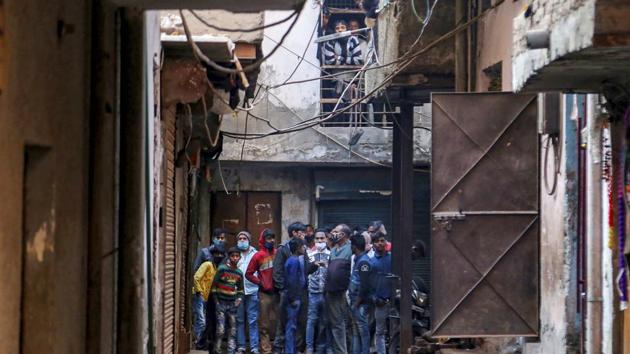 A case of death by negligence was registered at the Khyala police station and the factory owner, Mahender Pal,35, who also owns the building, has been arrested, said additional deputy commissioner of police (west) Subodh Kumar Goswami. (PTI Photo) A case of death by negligence was registered at the Khyala police station and the factory owner, Mahender Pal,35, who also owns the building, has been arrested, said additional deputy commissioner of police (west) Subodh Kumar Goswami. (PTI Photo)