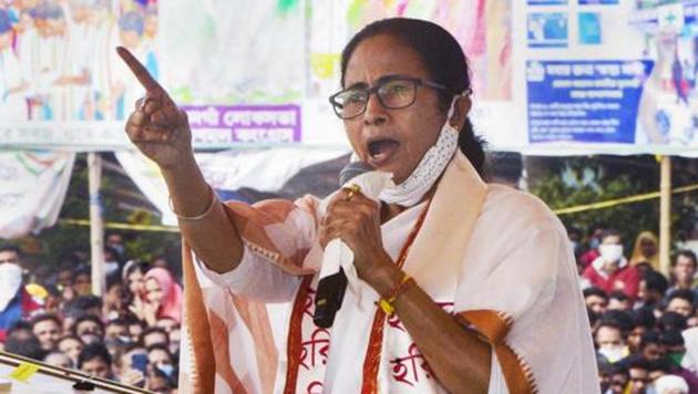 West Bengal Chief Minister Mamata Banerjee on Sunday said that the Centre is interfering with her government by transferring three IPS officers(PTI)