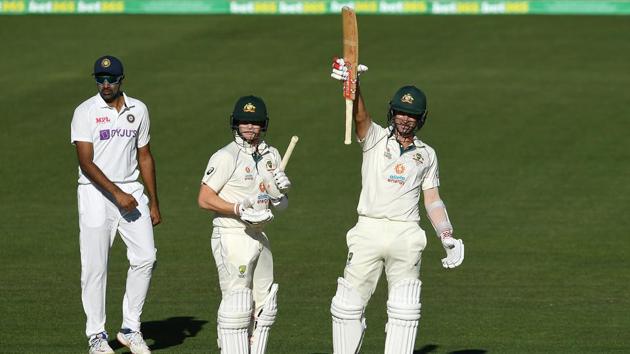 Australian batsman Joe Burns reacts after hitting the winning runs. (via REUTERS) Australian batsman Joe Burns reacts after hitting the winning runs. (via REUTERS)