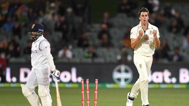 Prithvi Shaw was dismissed by seamer Pat Cummins.(REUTERS) Prithvi Shaw was dismissed by seamer Pat Cummins.(REUTERS)