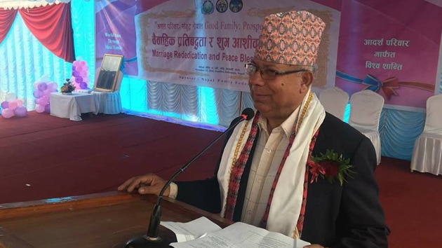 Nepal Communist Party spokesperson Narayan Kaji Shrestha said, “A total of 315 Central Committee Members have voted in favour of Madhav Nepal.”(Facebook/@madhavnepaluml)