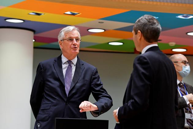 European Union's chief Brexit negotiator Michel Barnier told the closed-door gathering that fisheries remained a stumbling block.(REUTERS) European Union's chief Brexit negotiator Michel Barnier told the closed-door gathering that fisheries remained a stumbling block.(REUTERS)