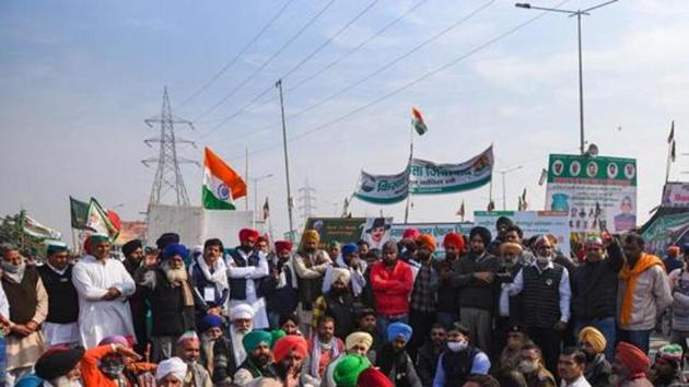Farmers have decided to skip a meal today to honour the day and amplify their dissent against the new laws.(Amal KS/HT PHOTO)