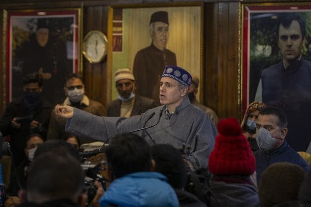 “If you really say that democracy has won, then you will have to listen to the voices of the people, and the people of Jammu and Kashmir have said it with a huge majority that they do not accept (the decisions of) August 5, 2019,” Abdullah said.(AP Photo) “If you really say that democracy has won, then you will have to listen to the voices of the people, and the people of Jammu and Kashmir have said it with a huge majority that they do not accept (the decisions of) August 5, 2019,” Abdullah said.(AP Photo)