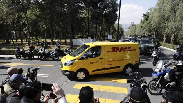 DHL has secured similar contracts in Lower Saxony and Baden-Wuerttemberg states to store and deliver part of the first tranche of the 300 million potential doses Germany has ordered (AP) DHL has secured similar contracts in Lower Saxony and Baden-Wuerttemberg states to store and deliver part of the first tranche of the 300 million potential doses Germany has ordered (AP)