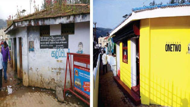 The image shows the gallery converted from a toilet building.(Facebook/@Gallery OneTwo) The image shows the gallery converted from a toilet building.(Facebook/@Gallery OneTwo)