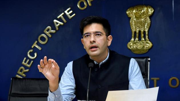 AAP leader and vice-chairman of Delhi Jal Board Raghav Chadha.(ANI File)