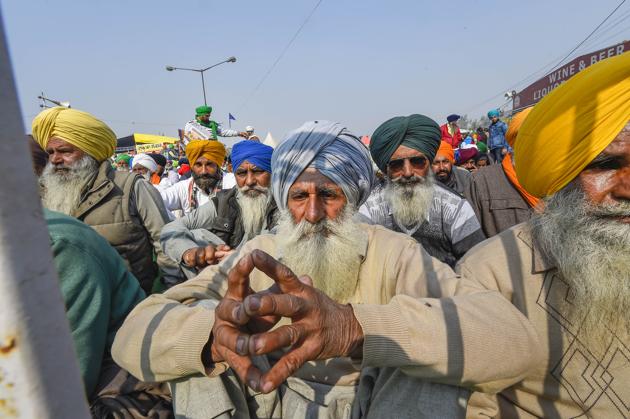 Farmers at Singhu border during their 'Delhi Chalo' protest march against the Centre's new farm laws, New Delhi, December 23, 2020(PTI) Farmers at Singhu border during their 'Delhi Chalo' protest march against the Centre's new farm laws, New Delhi, December 23, 2020(PTI)