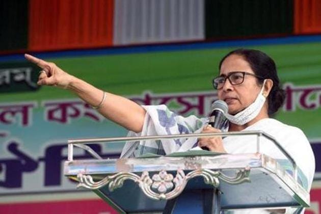West Bengal chief minister Mamata Banerjee addresses a public meeting, Jalpaiguri district, December 16, 2020(ANI) West Bengal chief minister Mamata Banerjee addresses a public meeting, Jalpaiguri district, December 16, 2020(ANI)
