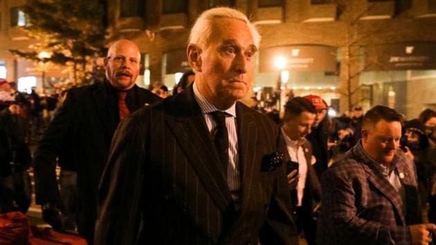 Roger Stone walks as supporters of US President Donald Trump march the night before rallies to protest the US presidential election results, in Washington, DC.(REUTERS/ FILE)