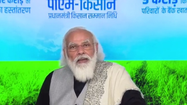 Prime Minister Narendra Modi addresses farmers across the country. (HT photo) Prime Minister Narendra Modi addresses farmers across the country. (HT photo)