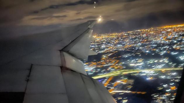 An Air France flight bound for Paris, France, takes off from Johannesburg on December 21. Ten hours later, after a smooth flight over the African continent in the dark of night, the 15-year-old Boeing 777 touched down in a typical winter mist at Paris’ Charles De Gaulle airport. (Jerome Delay / AP)