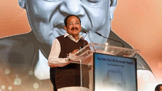 Vice President Venkaiah Naidu asked political parties to choose politics of conviction over convenience while delivering his Atal Bihari Vajpayee Memorial Lecture.(PTI)