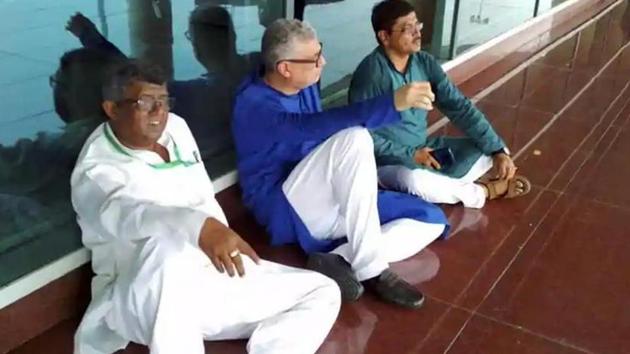 TMC leaders said that party workers were protesting against Sunil Mondal since he had not quit as an MP after leaving the party. (PTI photo) TMC leaders said that party workers were protesting against Sunil Mondal since he had not quit as an MP after leaving the party. (PTI photo)