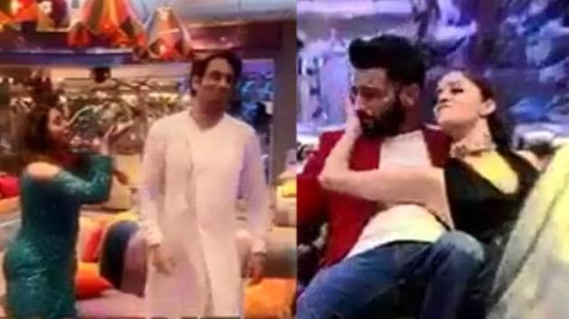 Bigg Boss 14: Arshi Khan performs with Vikas Gupta, and Rahul Vaidya performs with Rubina Dilaik. Bigg Boss 14: Arshi Khan performs with Vikas Gupta, and Rahul Vaidya performs with Rubina Dilaik.