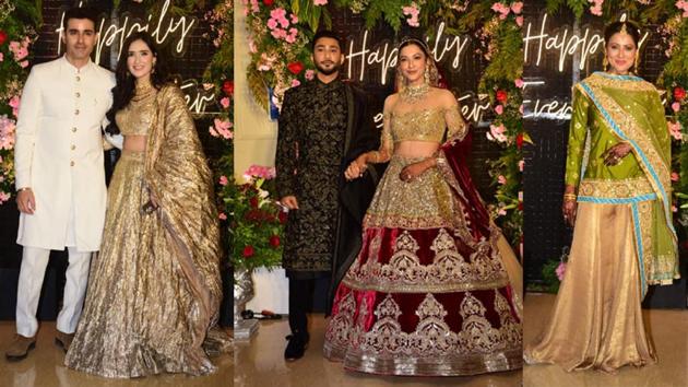 Gauahar Khan and Zaid Darbar hosted their wedding reception on Thursday.(Varinder Chawla)