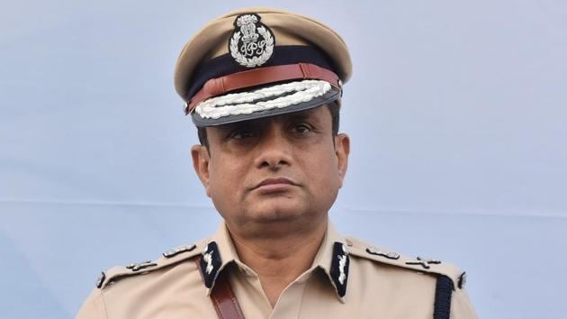 Kolkata, India - Feb. 4, 2019: Rajeev Kumar, Kolkata Police Commissioner during West Bengal and Kolkata Police award ceremony beside the dharna stage of West Bengal Chief Minister Mamata Banerjee against BJP led Central government at Esplanade in Kolkata, India, on Monday, February 4, 2019. (Photo by Arijit Sen/Hindustan Times)(Arijit Sen/HT Photo)