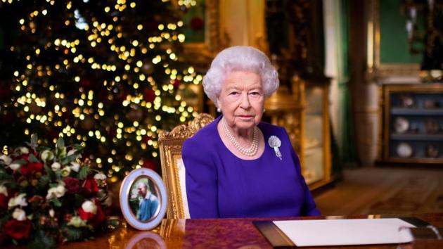 Britain's Queen Elizabeth II records her annual Christmas broadcast in Windsor Castle, Berkshire, Britain. (Reuters image) Britain's Queen Elizabeth II records her annual Christmas broadcast in Windsor Castle, Berkshire, Britain. (Reuters image)