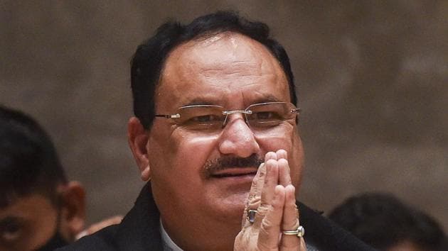 BJP national president JP Nadda during a press conference. (PTI) BJP national president JP Nadda during a press conference. (PTI)