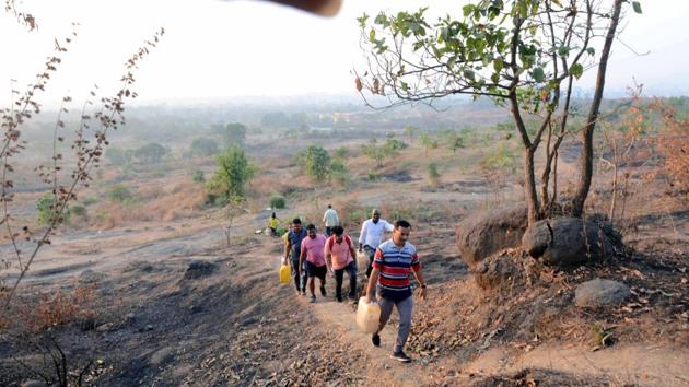 Locals at the adjoining Umbarli Village regularly go for morning walks and also plant trees to keep it green (Rishikesh Choudhary/HT photo) Locals at the adjoining Umbarli Village regularly go for morning walks and also plant trees to keep it green (Rishikesh Choudhary/HT photo)