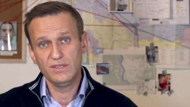 Navalny wrote on Twitter: “They are locking up the mother of a small child for two days to tell everybody: don’t dig into this case. Don’t dare to mess with our killers and poisoners and knock on their doors. These killers are untouchable.” (AP) Navalny wrote on Twitter: “They are locking up the mother of a small child for two days to tell everybody: don’t dig into this case. Don’t dare to mess with our killers and poisoners and knock on their doors. These killers are untouchable.” (AP)