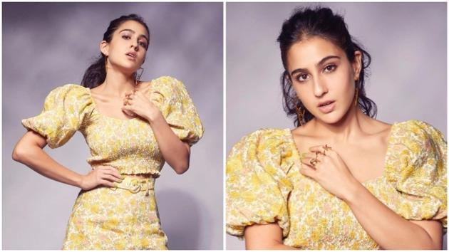 Sara Ali Khan floral print co-ord set(Instagram/stylebyami) Sara Ali Khan floral print co-ord set(Instagram/stylebyami)
