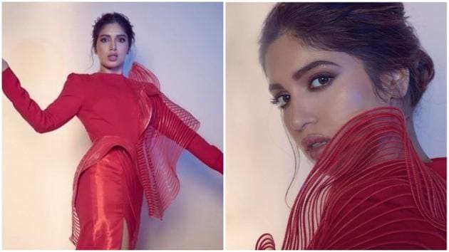 Bhumi Pednekar looks stellar in red outfit(Instagram/bhumipednekar)