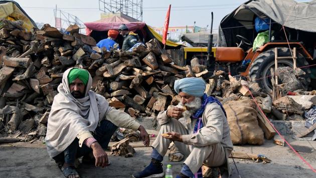 The farmers had reached Singhu border over a month ago. (ANI Photo) The farmers had reached Singhu border over a month ago. (ANI Photo)