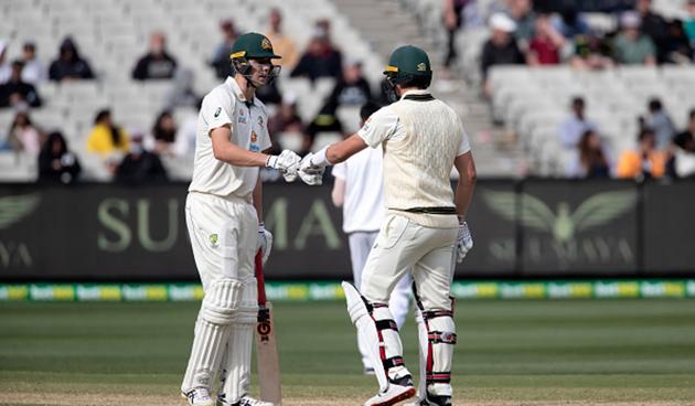 Cameron Green (17*) and Pat Cummins (15*) played crucial knocks to help Australia stay afloat in the game. (getty) Cameron Green (17*) and Pat Cummins (15*) played crucial knocks to help Australia stay afloat in the game. (getty)