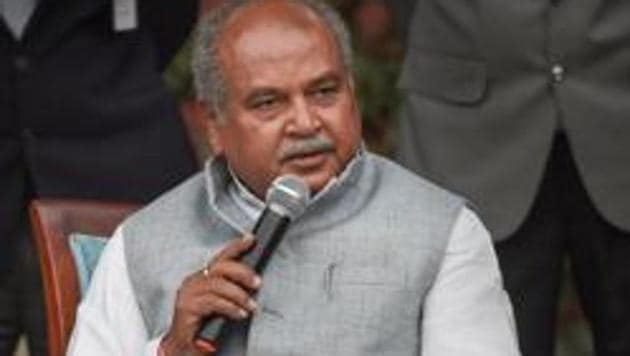 On the issue of farm laws, Union Agriculture Minister Narendra Singh Tomar said, in Punjab, these ‘forces’ tried to use the shoulders of farmers for their motive.(PTI file photo)