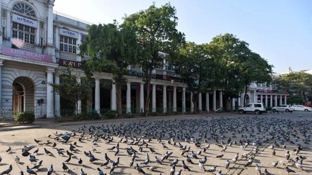 Auguring months of swift change to our ways of being that lay around the corner, citizens across the country took part in a 'Janata curfew' between 7am and 9pm on March 22, as part of an attempt at social distancing to check the spread of the coronavirus. Pigeons had a field day doing exactly the opposite in Delhi's Connaught Place. (Biplov Bhuyan / HT Photo) Auguring months of swift change to our ways of being that lay around the corner, citizens across the country took part in a 'Janata curfew' between 7am and 9pm on March 22, as part of an attempt at social distancing to check the spread of the coronavirus. Pigeons had a field day doing exactly the opposite in Delhi's Connaught Place. (Biplov Bhuyan / HT Photo)
