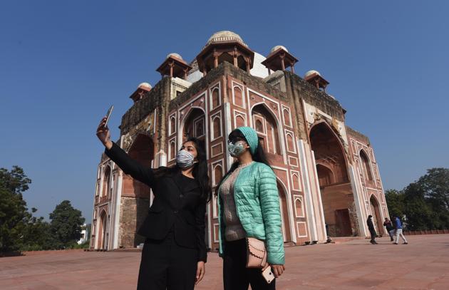 Mask became a necessity in Covid times, one that had to be worn at all times in public places. A look at how it transitioned from a daily necessity to a fashion statement for residents of Delhi-NCR.(Photo: Vipin Kumar/HT)