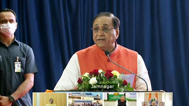 Now, an individual or industry can produce solar power in their premises as per their requirements and without any limit on the capacity, Chief Minister Vijay Rupani said, while unveiling the “Gujarat Solar Power Policy 2021”.(ANI) Now, an individual or industry can produce solar power in their premises as per their requirements and without any limit on the capacity, Chief Minister Vijay Rupani said, while unveiling the “Gujarat Solar Power Policy 2021”.(ANI)