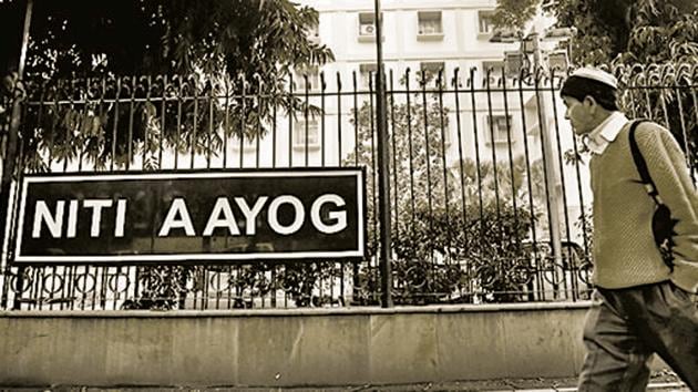 Niti Aayog building in Delhi.(Mint)