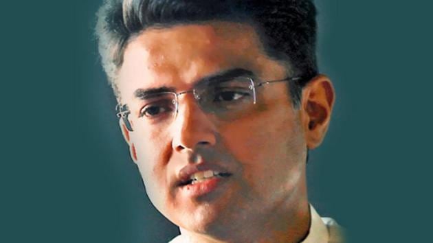 Sachin Pilot chose to attend the function in Delhi, ditching the party celebration in Rajasthan.(HT Photo)