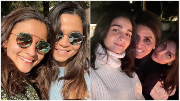 Alia Bhatt with her sister Shaheen, Neetu Kapoor and Riddhima Kapoor Sahni. Alia Bhatt with her sister Shaheen, Neetu Kapoor and Riddhima Kapoor Sahni.