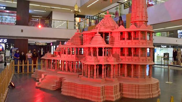 Ayodhya’s Ram Temple replica(HT File)