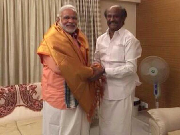 In Tamil Nadu, AIADMK was the largest partner in the National Democratic Alliance (NDA) and naturally, the Chief Minister will be from that party, Ravi, BJP’s state incharge, told. In picture - PM Narendra Modi and actor Rajinikanth. (Twitter/@narendramodi) In Tamil Nadu, AIADMK was the largest partner in the National Democratic Alliance (NDA) and naturally, the Chief Minister will be from that party, Ravi, BJP’s state incharge, told. In picture - PM Narendra Modi and actor Rajinikanth. (Twitter/@narendramodi)