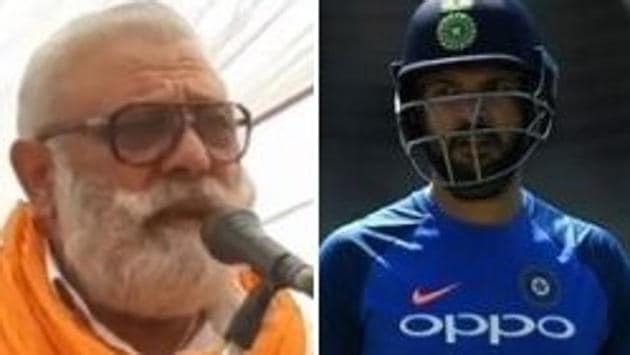 Photo of Yograj Singh (L) and former Indian all-rounder Yuvraj Singh (R)(HT Collage)