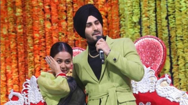 Neha Kakkar and Rohanpreet Singh on Indian Idol.